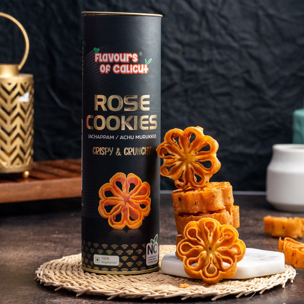 Flavours of Calicut Rose Cookies (Achappam/ Achu Murukku)