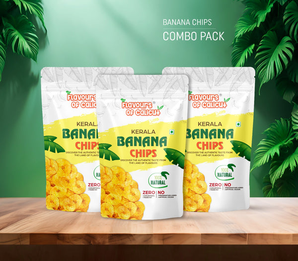 Kerala Banana Chips Pack of 3 (150gx3)