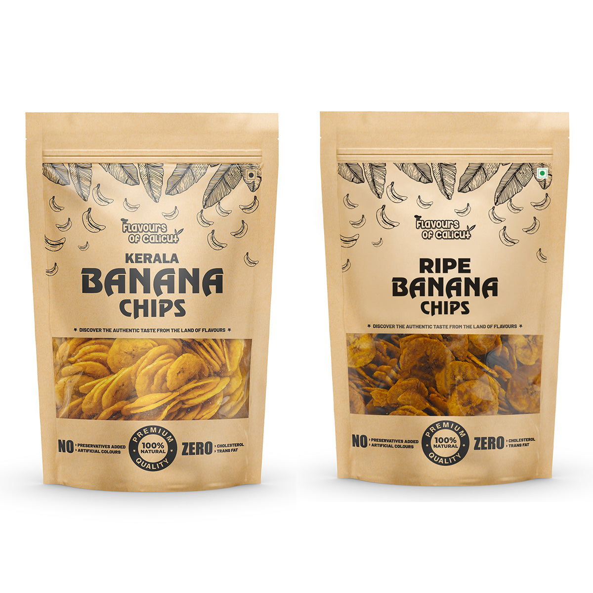 Kerala Chips Combo - Salted Banana Chips (500g) & Sweet Banana Chips (500g) - 1kg