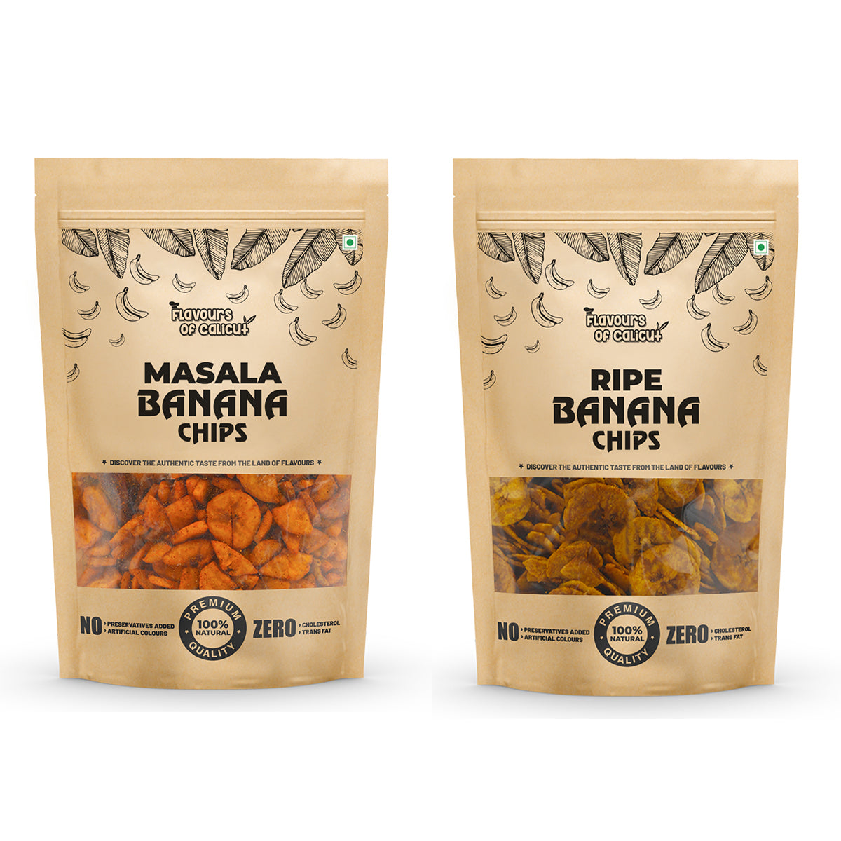 Kerala Chips Combo - Sweet Banana Chips (500g) & Masala Banana Chips (500g) - 1kg